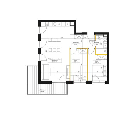Plan 3 pok. 66m²
