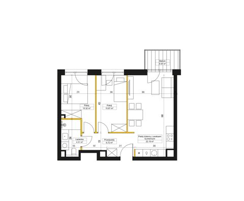 Plan 3 pok. 54m²