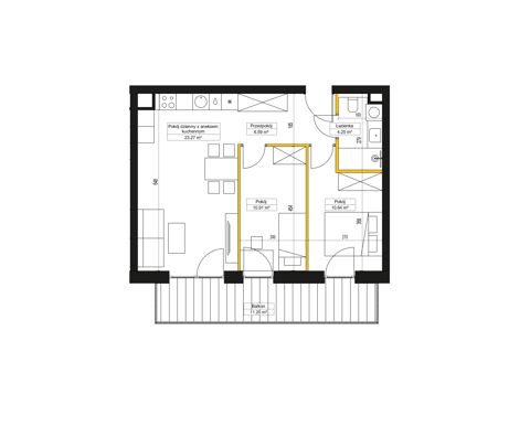 Plan 3 pok. 56m²