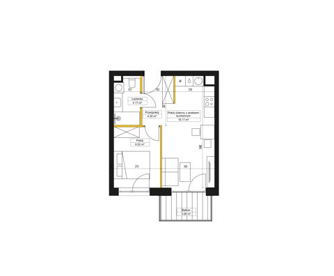 Plan 2 pok. 36m²