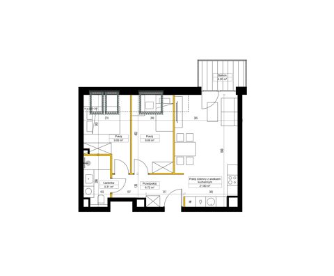 Plan 3 pok. 51m²
