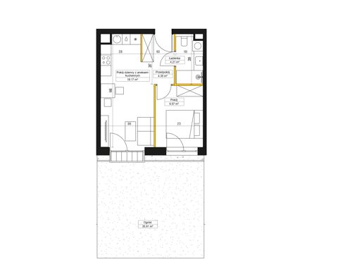 Plan 2 pok. 36m²