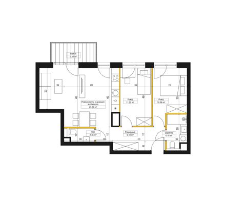 Plan 3 pok. 63m²