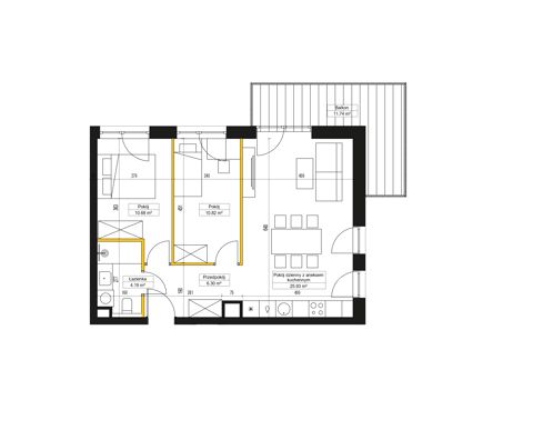 Plan 3 pok. 58m²