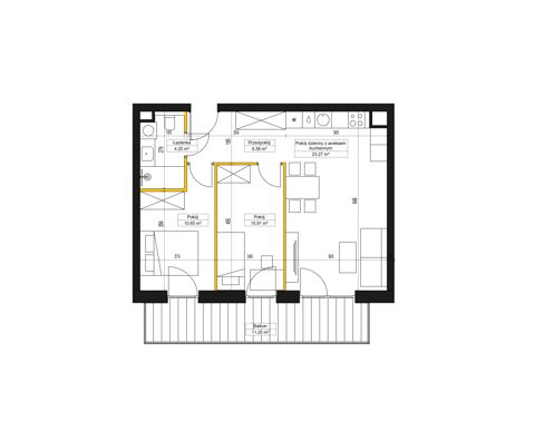 Plan 3 pok. 56m²