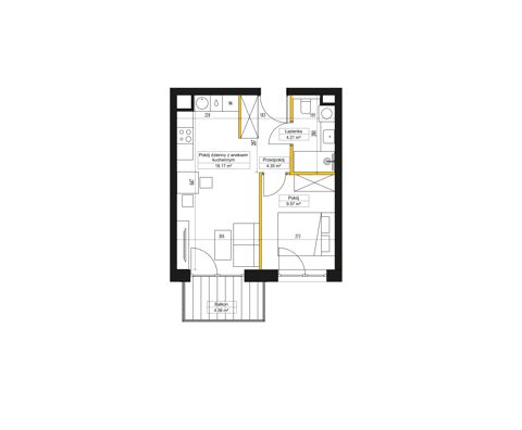 Plan 2 pok. 36m²