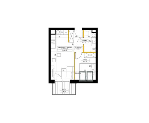 Plan 2 pok. 35m²
