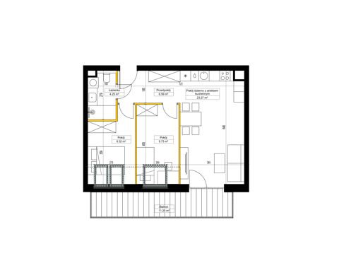 Plan 3 pok. 53m²