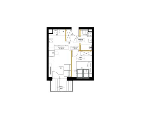 Plan 2 pok. 35m²
