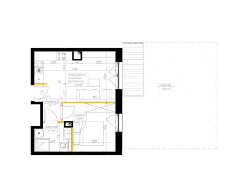Plan 2 pok. 32m²