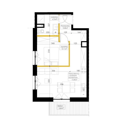 Plan 2 pok. 43m²