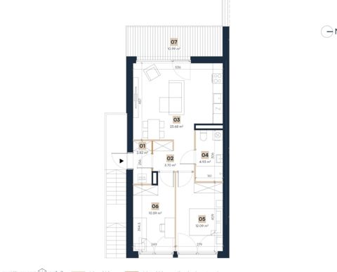 Plan 3 pok. 58m²