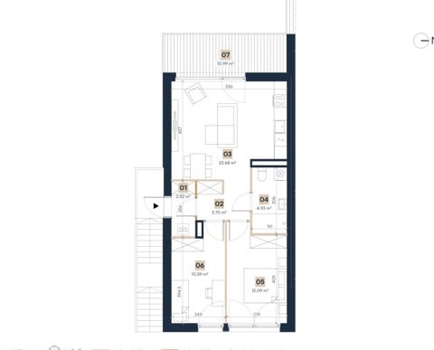 Plan 3 pok. 58m²
