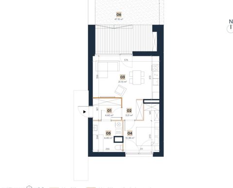 Plan 2 pok. 46m²