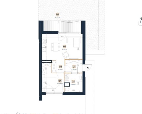 Plan 2 pok. 46m²