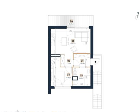 Plan 2 pok. 46m²