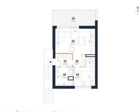 Plan 2 pok. 46m²