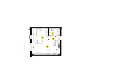 Plan 2 pok. 46m²