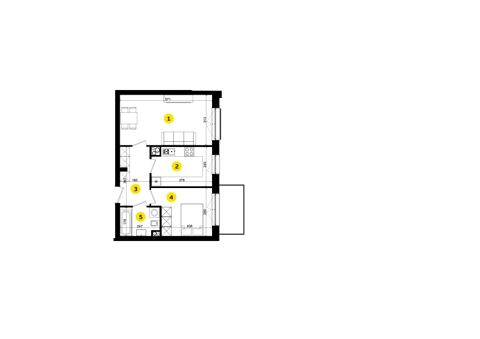 Plan 2 pok. 47m²