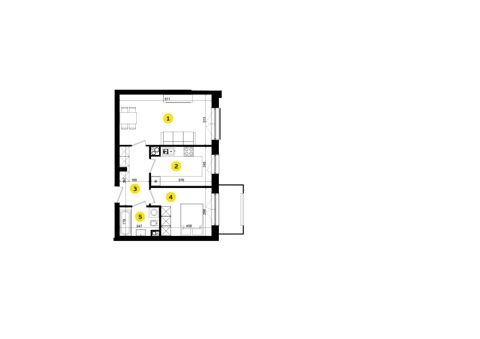 Plan 2 pok. 47m²
