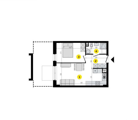 Plan 2 pok. 38m²