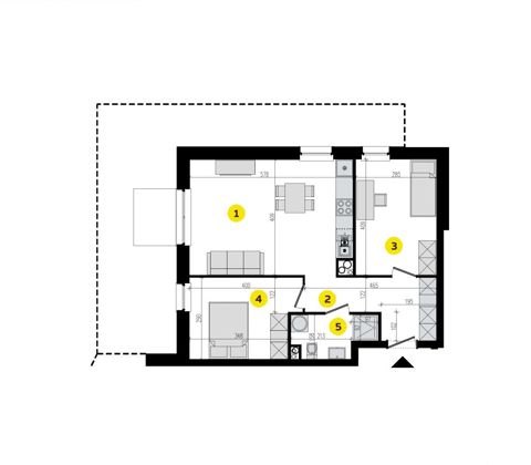 Plan 3 pok. 57m²