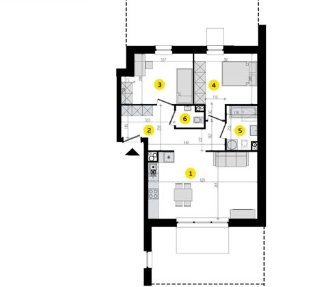 Plan 3 pok. 63m²