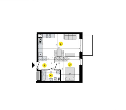 Plan 2 pok. 41m²