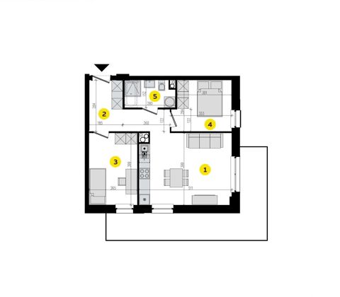 Plan 3 pok. 52m²