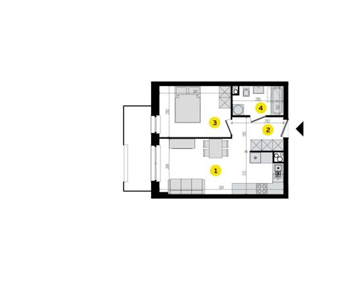 Plan 2 pok. 39m²