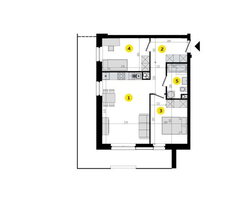 Plan 3 pok. 55m²