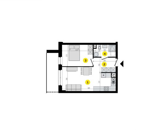 Plan 2 pok. 38m²