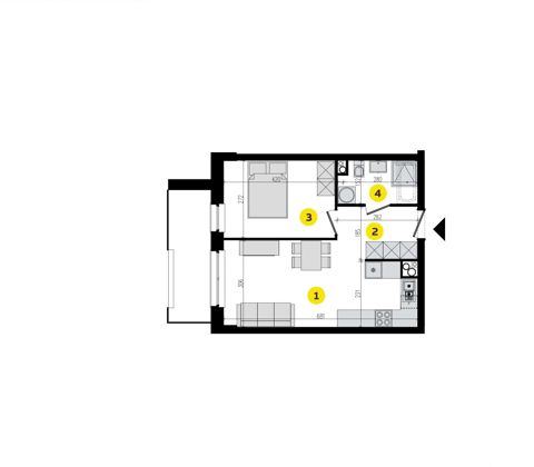 Plan 2 pok. 38m²