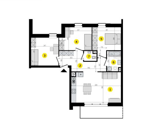 Plan 4 pok. 75m²