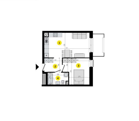 Plan 2 pok. 41m²