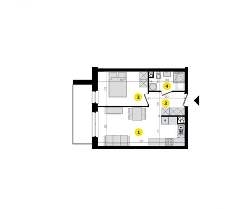 Plan 2 pok. 38m²