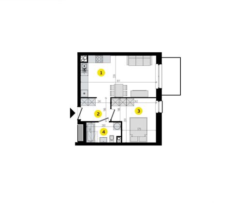 Plan 2 pok. 41m²