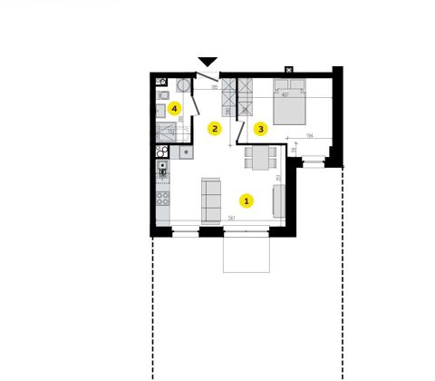Plan 2 pok. 41m²