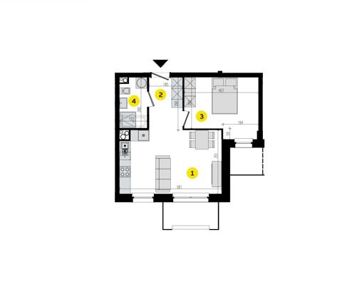 Plan 2 pok. 41m²