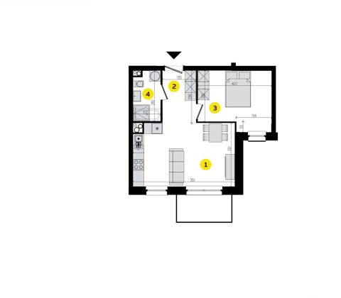 Plan 2 pok. 41m²