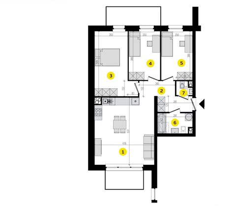 Plan 4 pok. 72m²