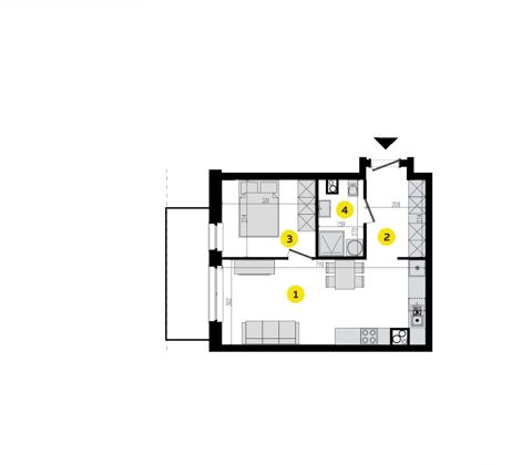 Plan 2 pok. 41m²
