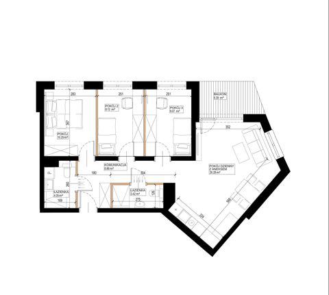 Plan 4 pok. 71m²