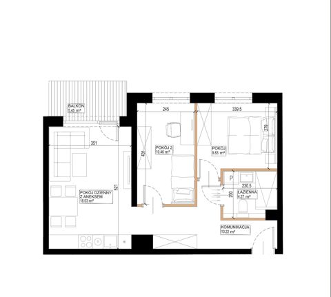 Plan 3 pok. 53m²