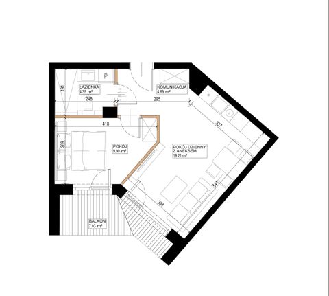 Plan 2 pok. 38m²