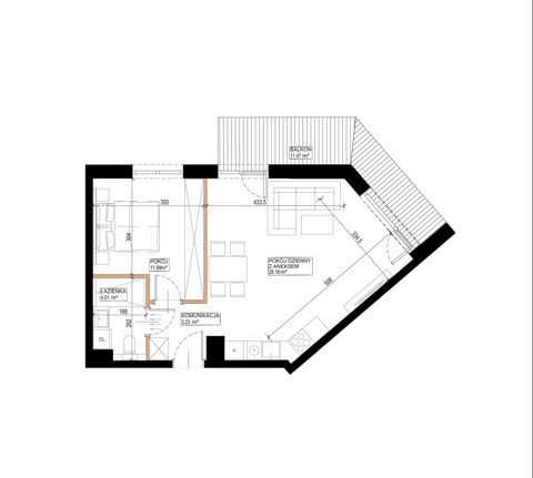 Plan 2 pok. 47m²