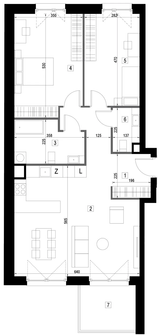Plan 3 pok. 84m²