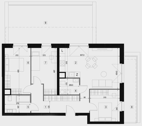 Plan 4 pok. 82m²