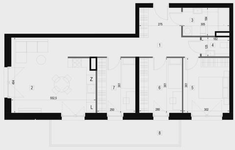 Plan 4 pok. 78m²
