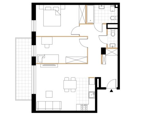 Plan 3 pok. 69m²